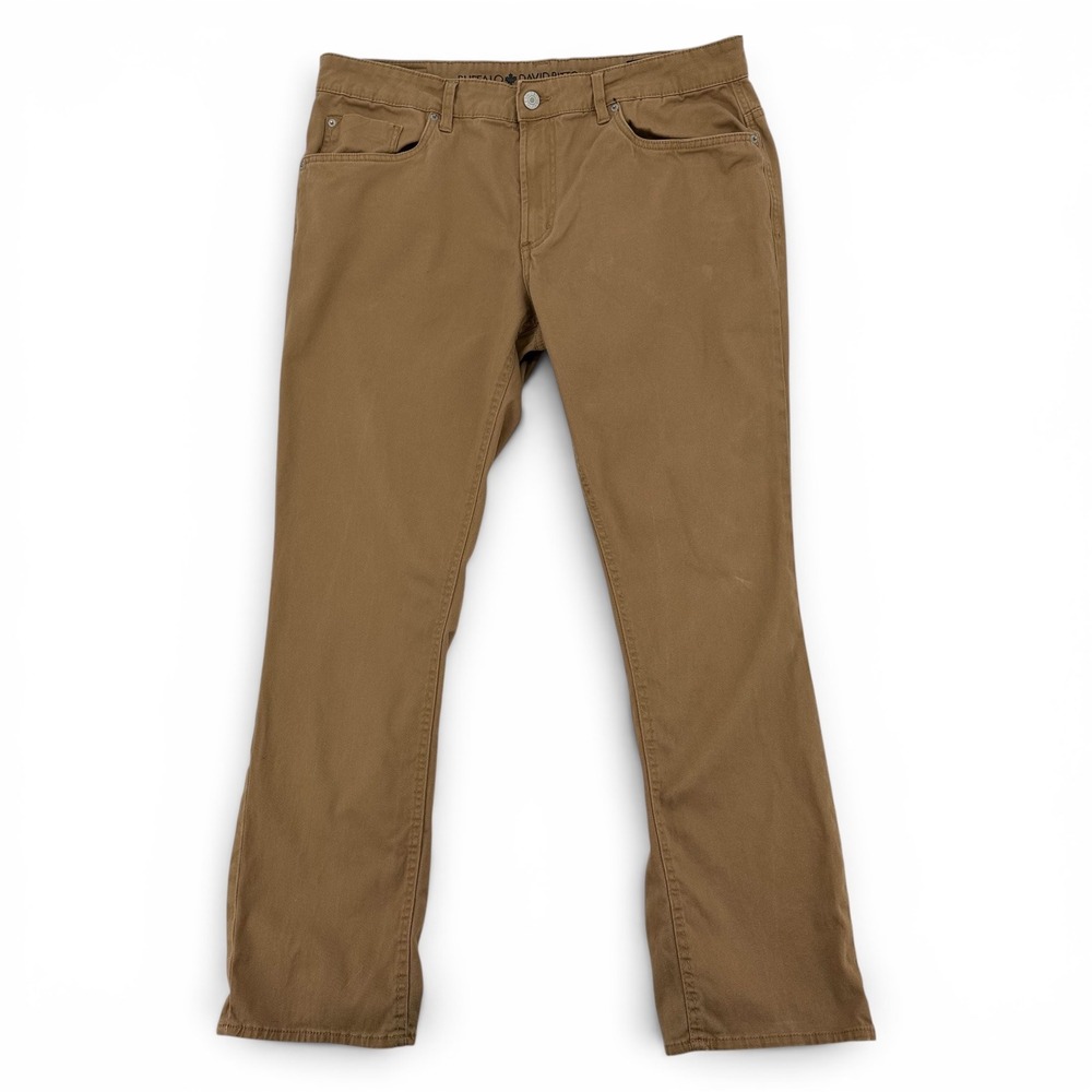 Buffalo Ash-x Slim Stretch Pants Mens 38x32 Brown 5-Pocket Excellent